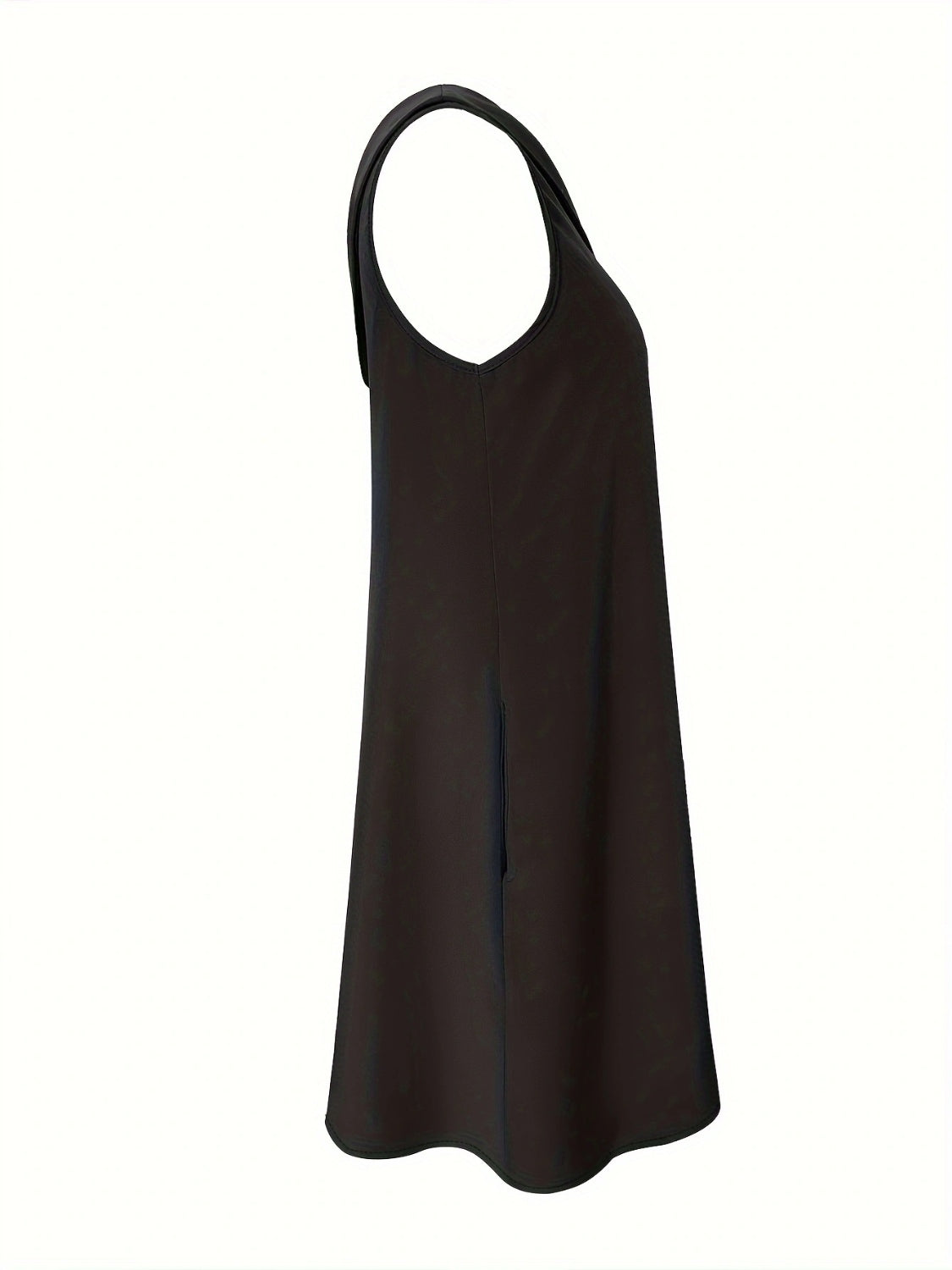 Asymmetrical Neck Sleeveless Mini Dress Asymmetrical Neck Sleeveless Mini Dress